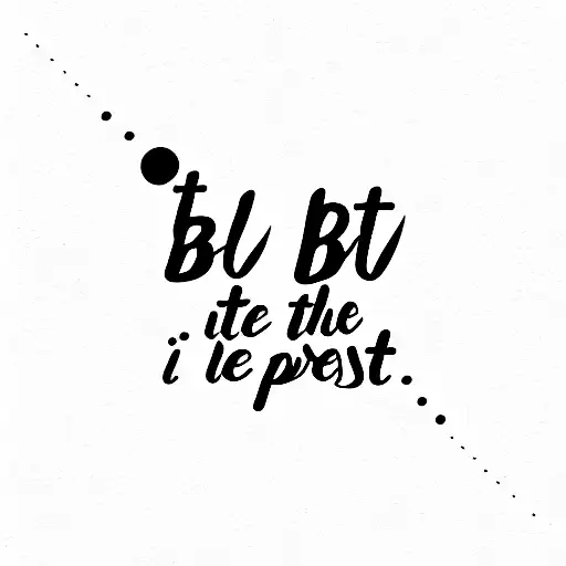 the text "be a body" with the theme of presence  tattoo design idea