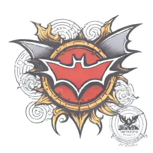 red Batman logo  tattoo design idea