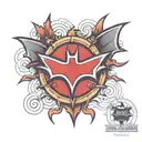 red Batman logo  tattoo design idea