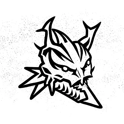 monster hunter world game tattoo design idea