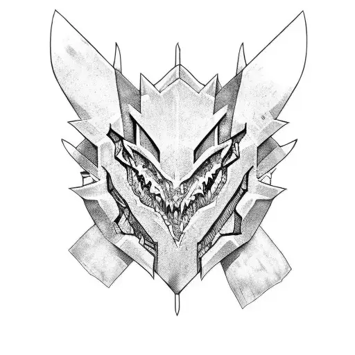 monster hunter game tattoo design idea