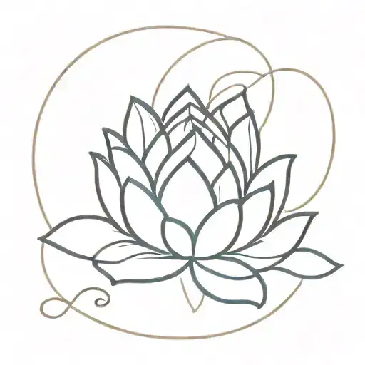 lotus buddhism tattoo design idea