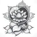 lotus buddhist karma symbol tattoo design idea