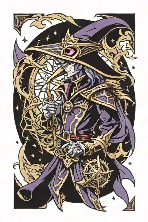 dark magician Yugioh tattoo design idea