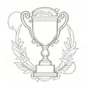 trophy tattoo design idea
