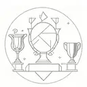 trophy tattoo design idea