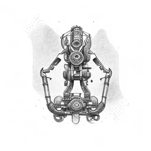 excavator tattoo design idea