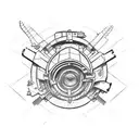 excavator tattoo design idea