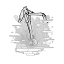 excavator tattoo design idea