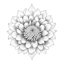 Small Chrysanthemum flower tattoo design idea