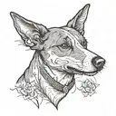 basenji tattoo design idea