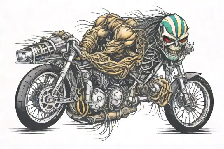 eddie iron maiden reflex tattoo design idea