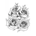stopwatch with flowers as a memorial tattoo design idea