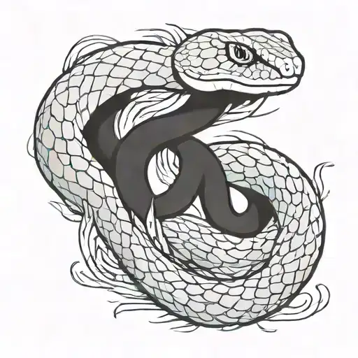 3:01, thin snake, VERITAS, AEQUITAS tattoo design idea