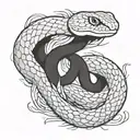 3:01, thin snake, VERITAS, AEQUITAS tattoo design idea