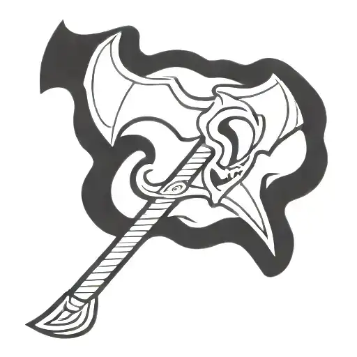 viking battle axe inspired by venom tattoo design idea