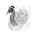 Peacock tattoo design idea