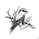 Scissor-tailed flycatcher on barbed wire fence oklahoma tattoo design idea