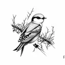 Scissor-tailed flycatcher on barbed wire fence oklahoma tattoo design idea