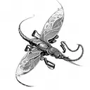 Scissor-tailed flycatche tattoo design idea