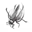 Scissor-tailed flycatche tattoo design idea