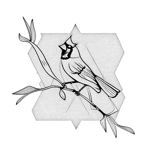 Cardinal tattoo design idea