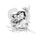 rip grandma 1949-2023 tattoo design idea