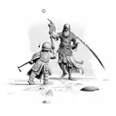 David and Goliath  tattoo design idea