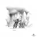 David and Goliath  tattoo design idea