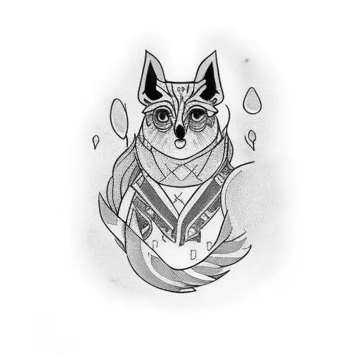 Fleabag character with a mysterious aura tattoo design idea