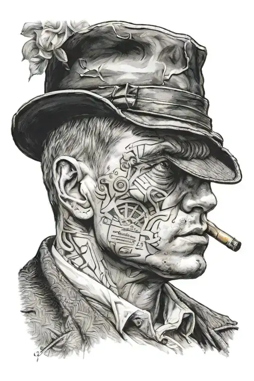 thomas shelby fumando marihuna   tattoo design idea