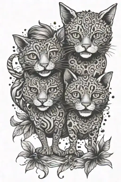 The smiling friends (Charlie and Pim) smiling tattoo design idea