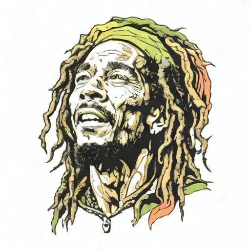 bob marley  tattoo design idea