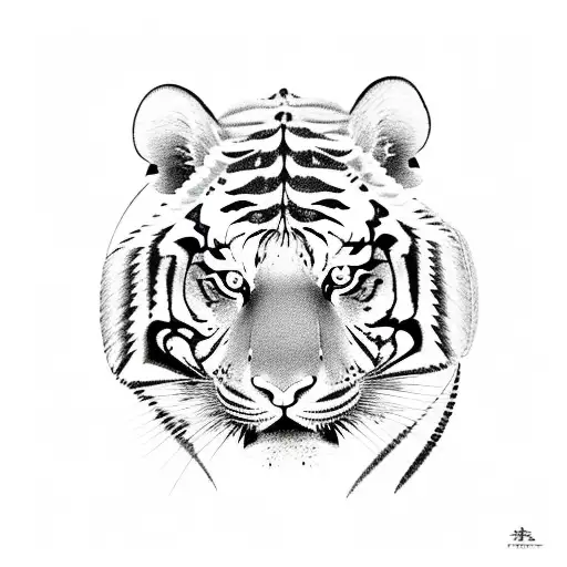 Tiger and dragon tattoo design idea