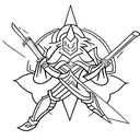 sword with flash tattoo design idea