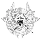 sword with flash tattoo design idea