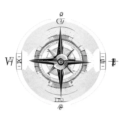 arm tatoo design having compass and longitudinal and latitudinal cross lines with a touch of mountain and forests  tattoo design idea
