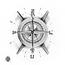 longitude and latitude lines across my arm and and a cardinal compass incorporated as well. Tattoo will be black and whi tattoo design idea