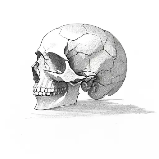 skull made by a tree in front of a blood moon tattoo design idea