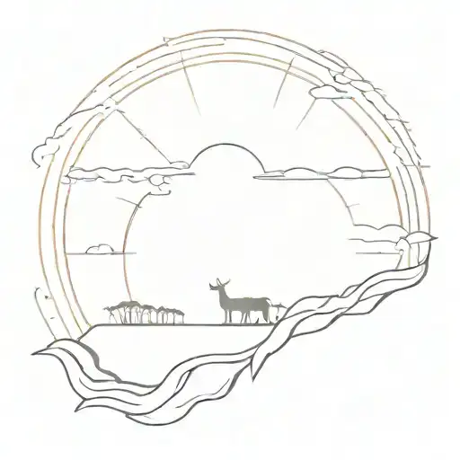 child loss grief sunrise overcome tattoo design idea