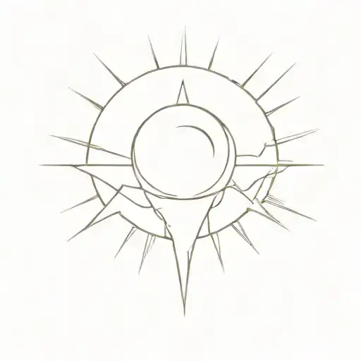 child loss sun rising tattoo design idea