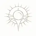 child loss sun rising tattoo design idea