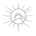 child loss sun rising tattoo design idea