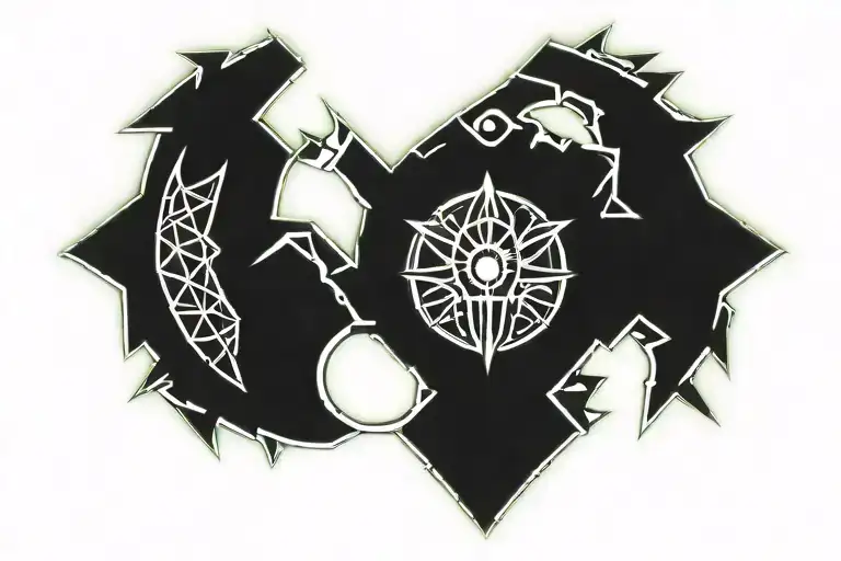 bell and reaper death seal tattoo design idea