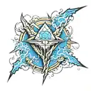 thunder lightning tattoo design idea