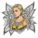 rhea ripley  tattoo design idea