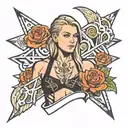 rhea ripley  tattoo design idea