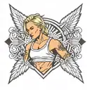 rhea ripley  tattoo design idea