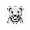 teddy with the name rio inside tattoo design idea