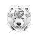 teddy with the name rio inside tattoo design idea